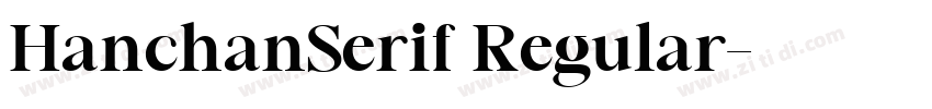 HanchanSerif Regular字体转换